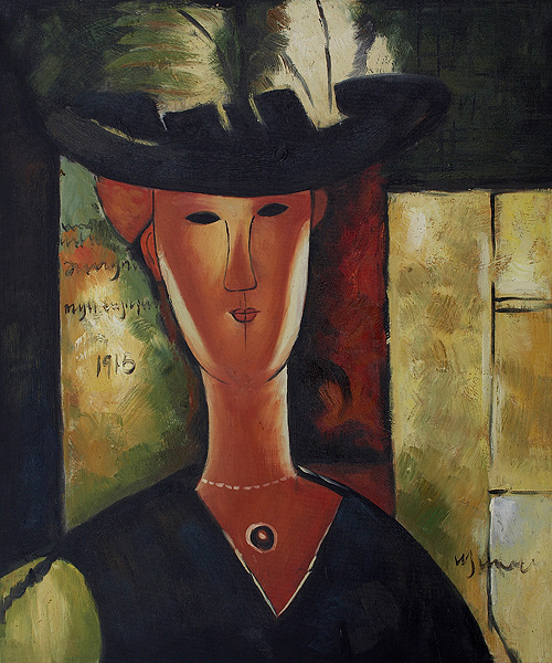 Portrait of Madam Pompadour,1915 - Amedeo Modigliani Paintings